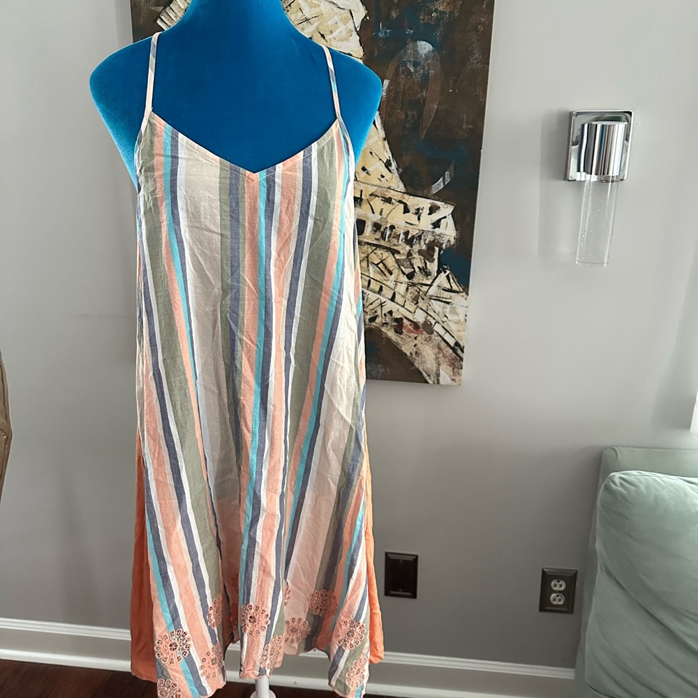 Jasmine & Ginger Striped Multicolor Summer Dress